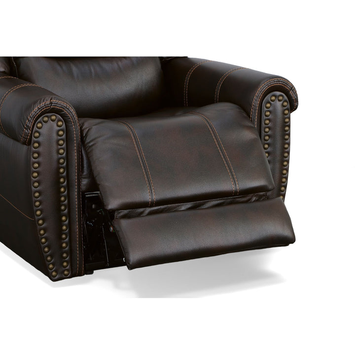 Oscar Fabric Power Recliner with Power Headrest in Molasses