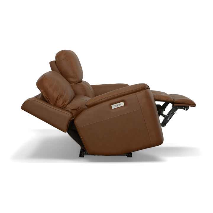 Flexsteel 1041-60PH-94672 Henry  Power Reclining Loveseat With Power Headrests & Lumbar  Caramel