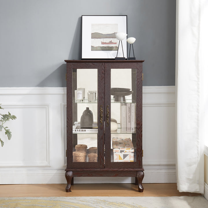 elegant-and-refined-cherry-curio-cabinet-with-tempered-glass-doors