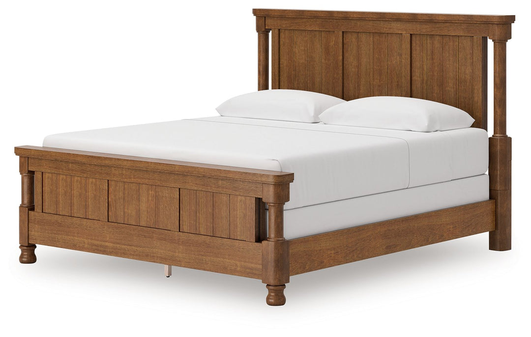 Rowlenstown - King Poster Bed - Brown by Ashley Furniture product image
