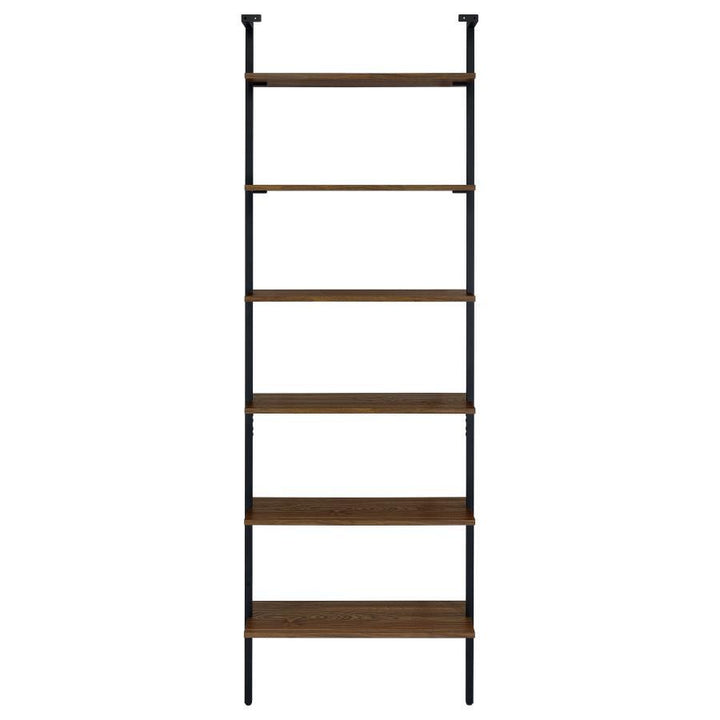 Owens - 6-Shelf Wall Bookshelf - Walnut