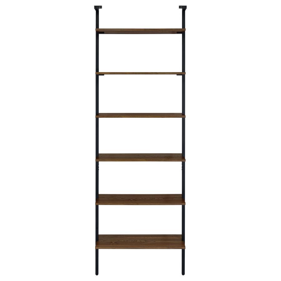 Owens - 6-Shelf Wall Bookshelf - Walnut