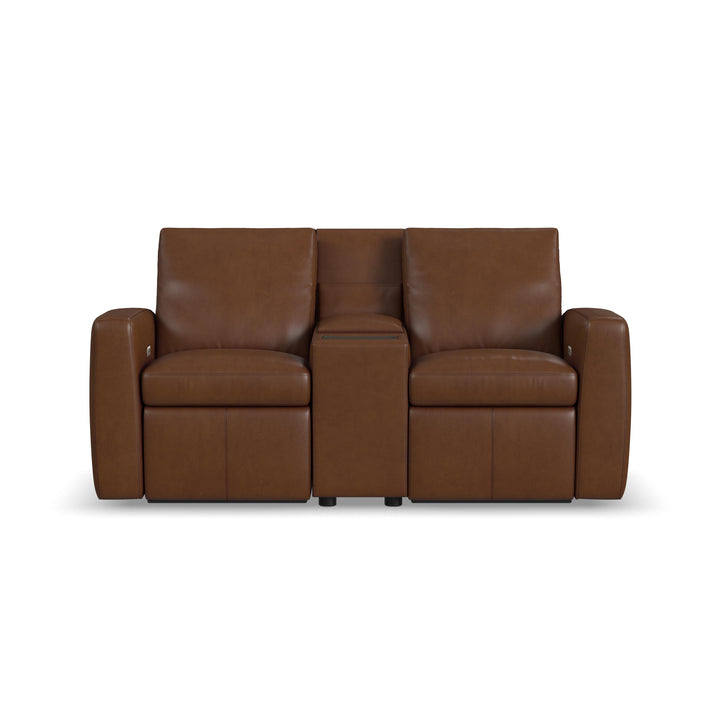 Flexsteel 1865-604P-73472 Aria  Power Reclining Loveseat With Console  Sedona