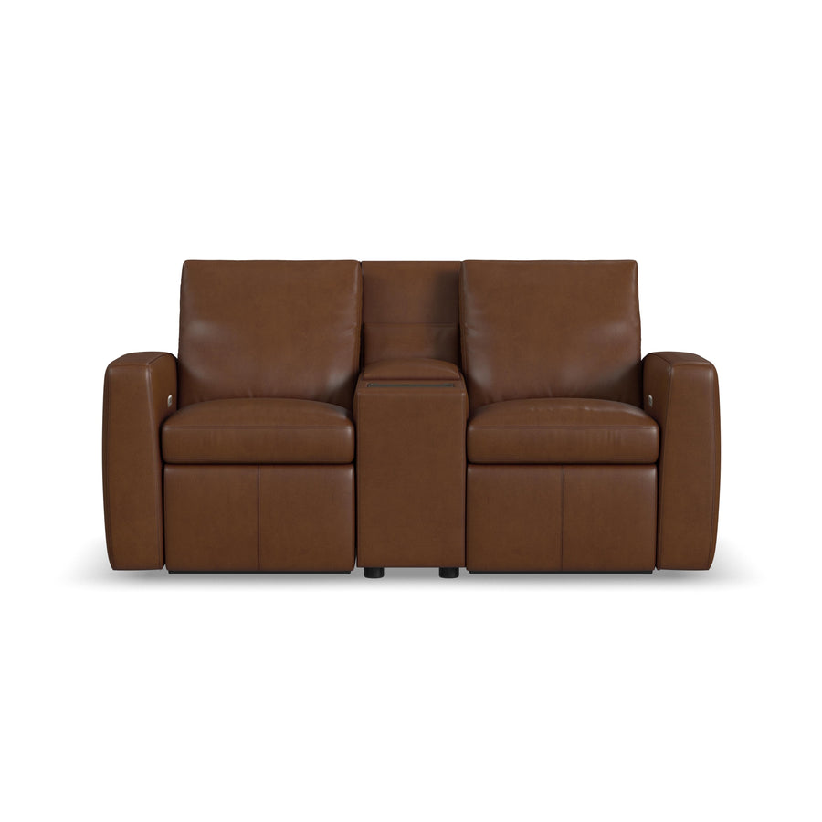 Flexsteel 1865-604P-73472 Aria  Power Reclining Loveseat With Console  Sedona