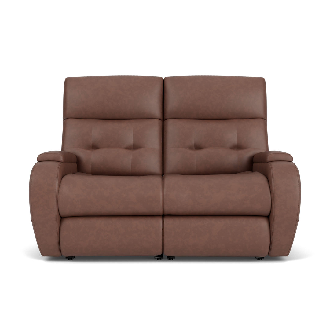 flexsteel-b3906-60h-strait-power-reclining-loveseat-with-power-headrests-dark-brown