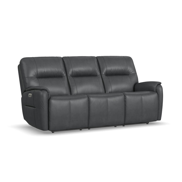 Flexsteel 1745-62PH-45002 Wilson  Power Reclining Sofa With Power Headrests  Thunder