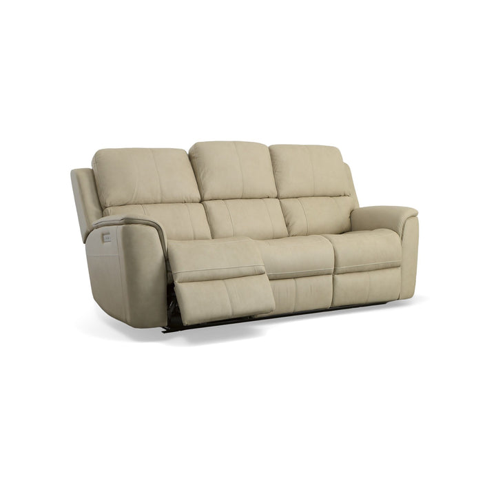 Flexsteel 1041-62PH-94680 Henry  Power Reclining Sofa With Power Headrests & Lumbar  Beige
