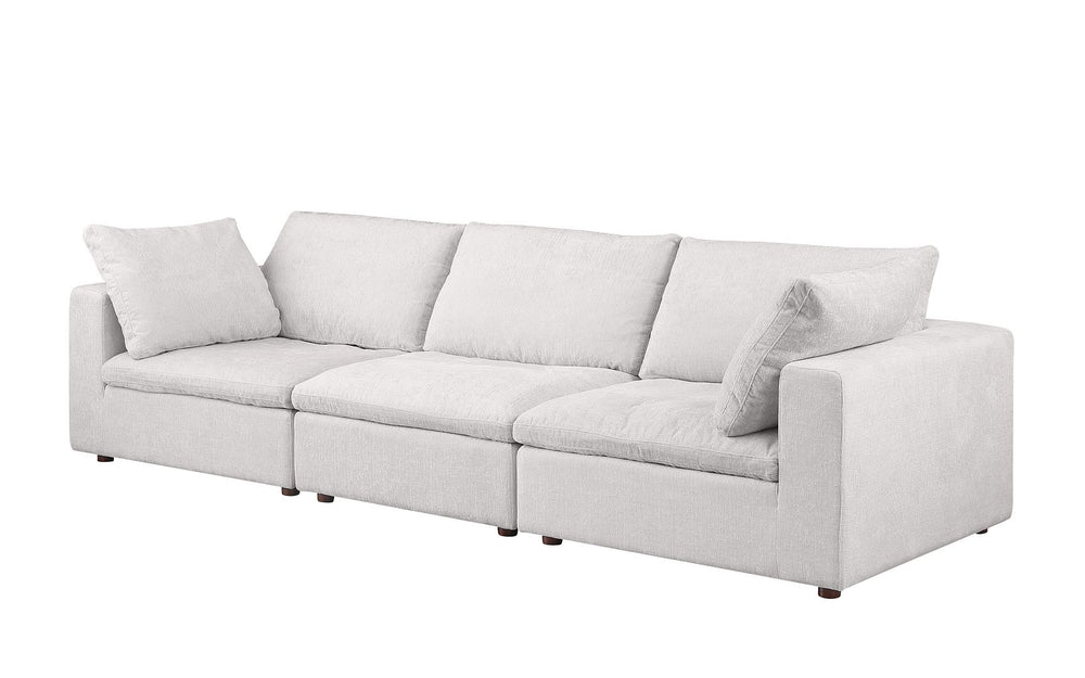 DivanItalia 1100 2-Piece Sofa Set – Top-Grain Italian Leather - Pearl
