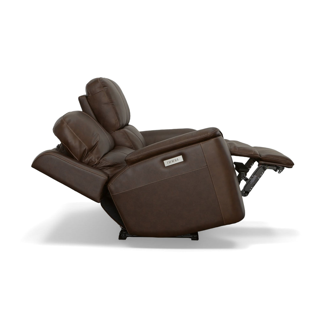 Flexsteel 1041-60PH-94671 Henry  Power Reclining Loveseat With Power Headrests & Lumbar  Burnt Umber