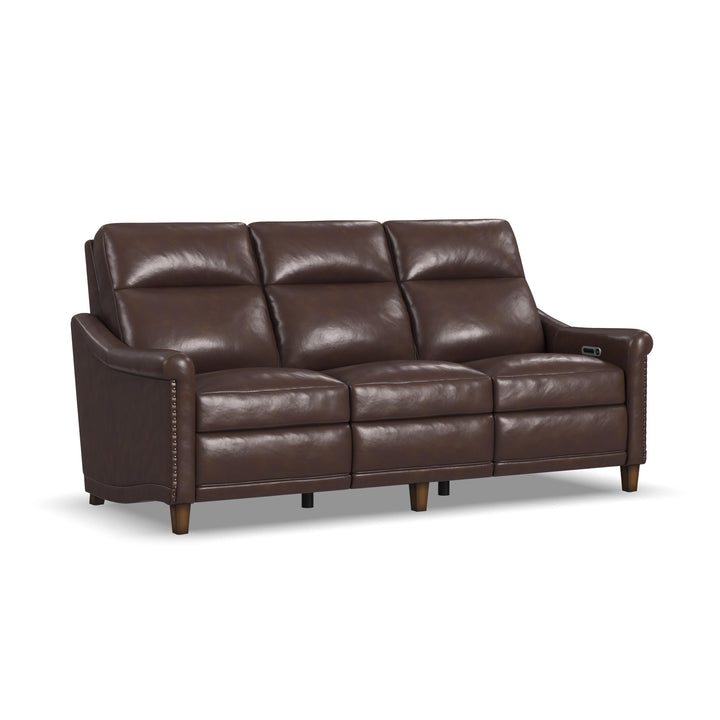 Flexsteel 1535-62PH-29772 Elizabeth  Power Reclining Sofa With Power Headrest  Brunette