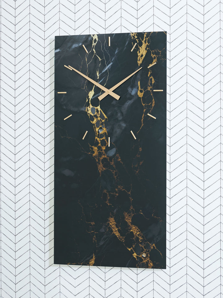 Teague - Wall Clock - Black / Gold Finish by Ashley Furniture product image