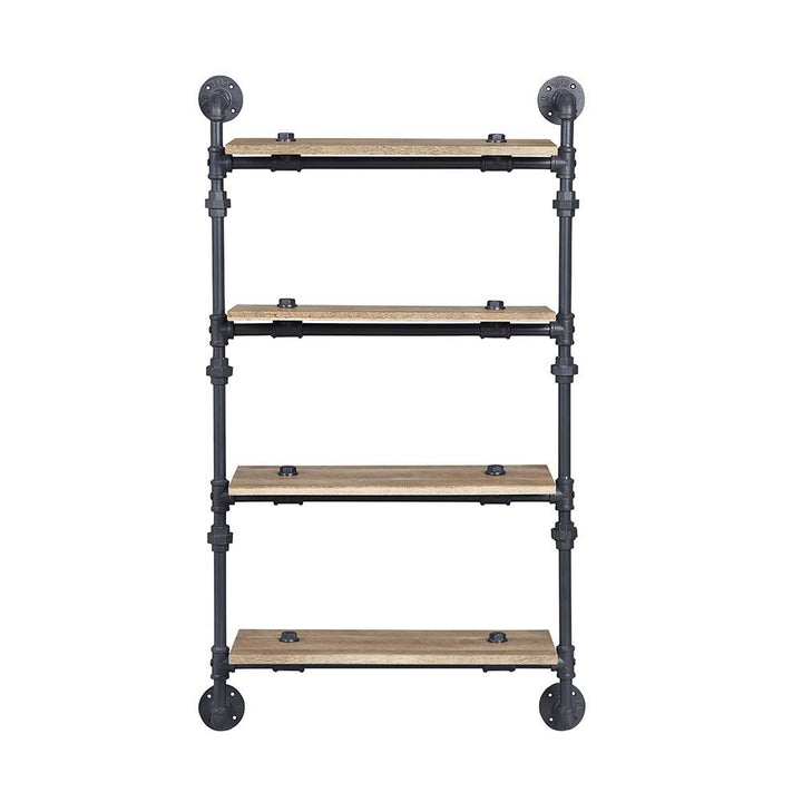 Brantley - Wall Rack With 4 Shelves - Oak & Sandy Black
