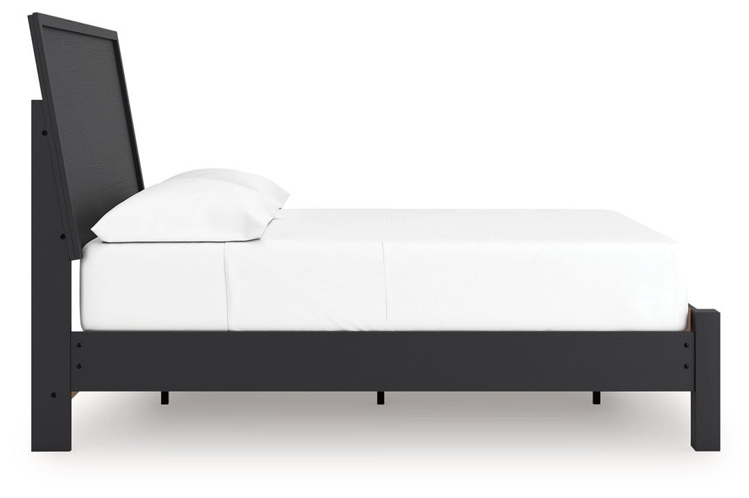 Danziar - Full Panel Bed With Low Footboard - Black by Ashley Furniture product image