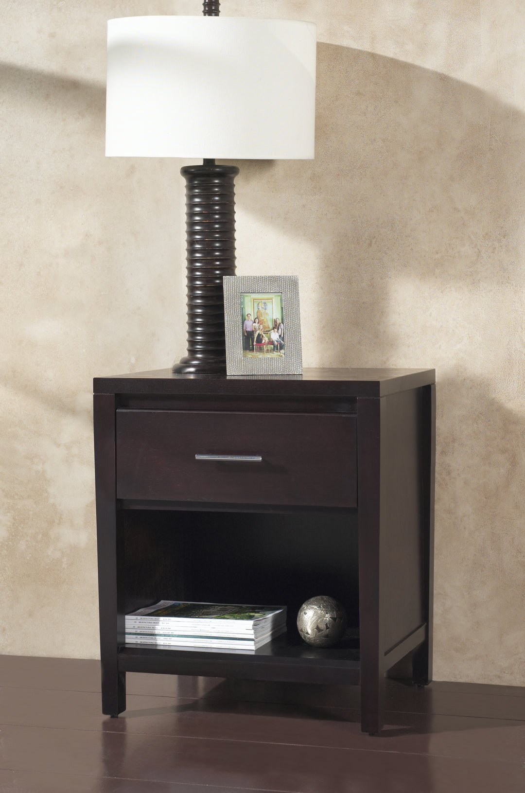 Modus Furniture Nv2381 Nevis One Drawer Nightstand In Espresso