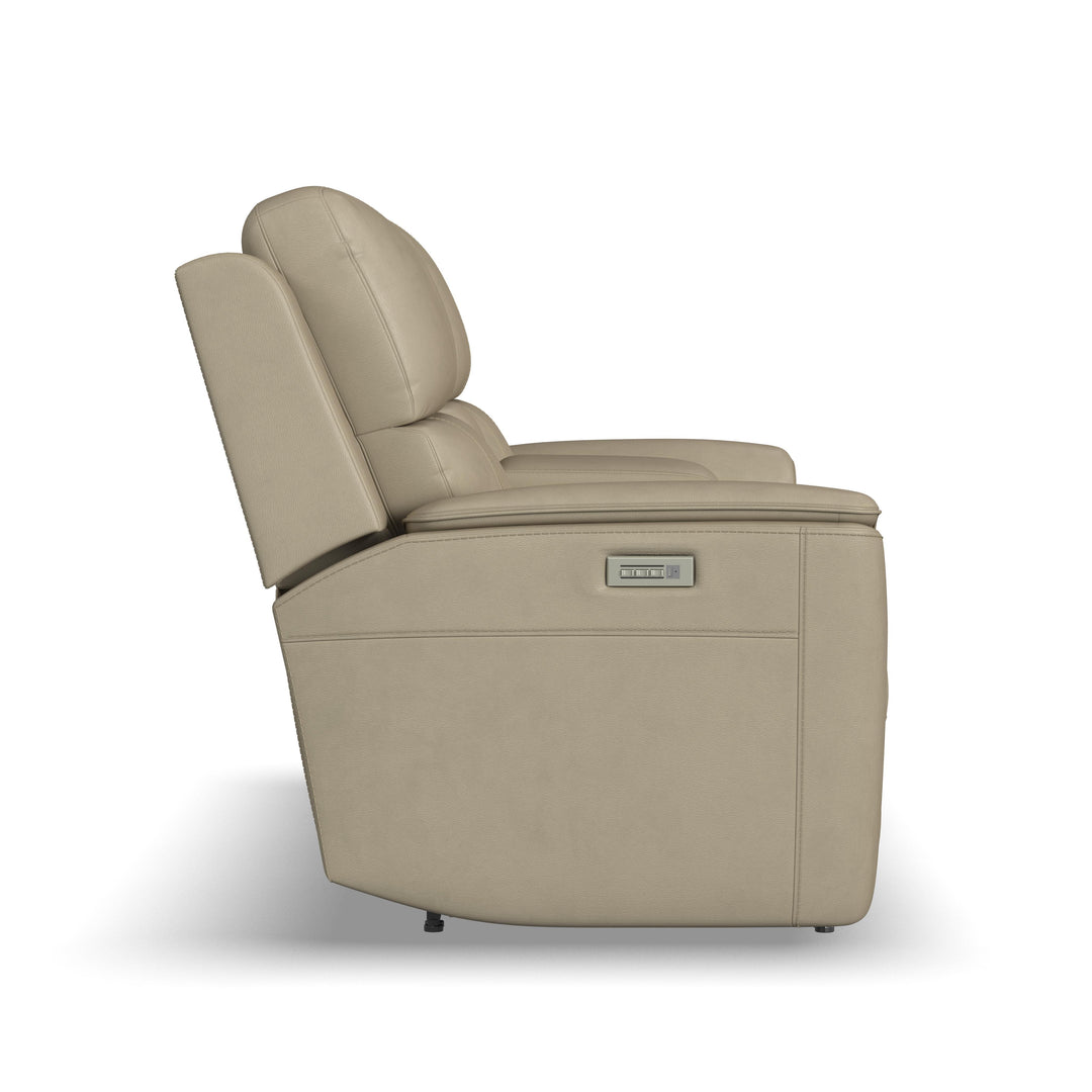 Flexsteel 1041-64PH-94680 Henry  Power Reclining Loveseat With Console & Power Headrests & Lumbar  Beige