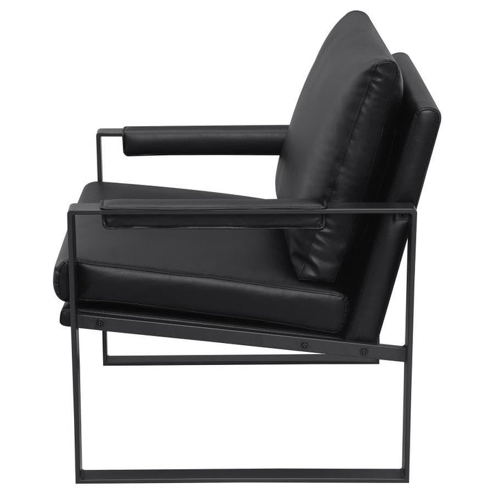 Rosalind - Upholstered Track Arm Accent Chair - Black