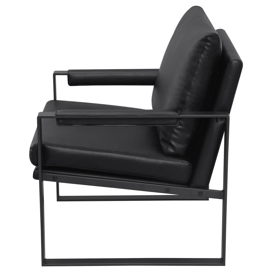 Rosalind - Upholstered Track Arm Accent Chair - Black