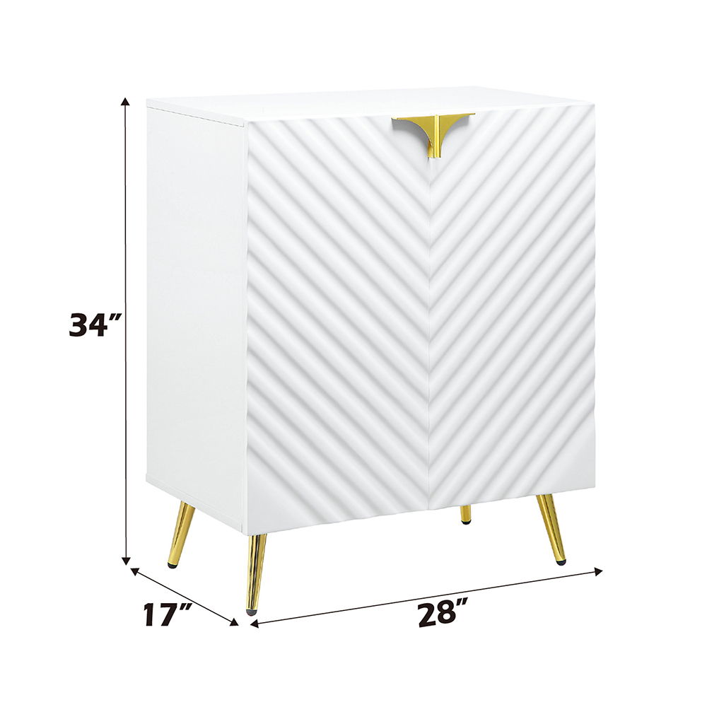 Gaines - Console Cabinet - White High Gloss