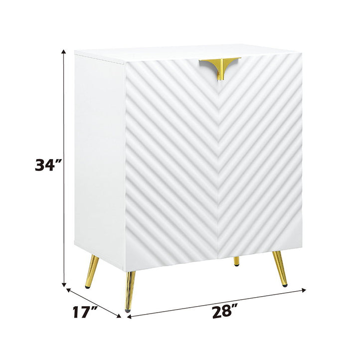 Gaines - Console Cabinet - White High Gloss