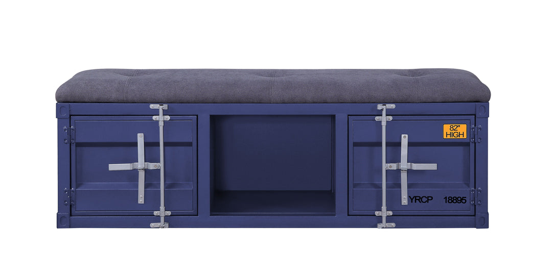 Cargo - Bench With Storage - Blue / Gray