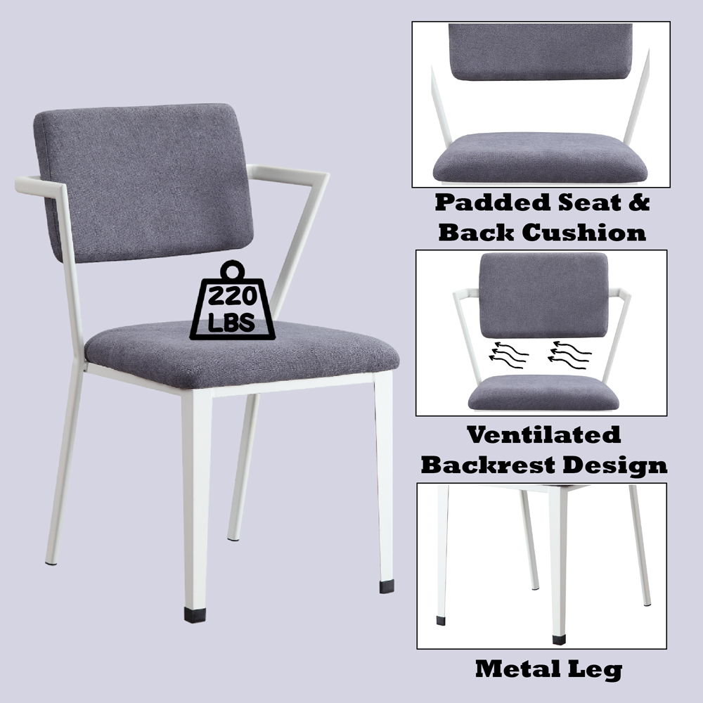 Cargo - Office Chair - Gray Fabric & White