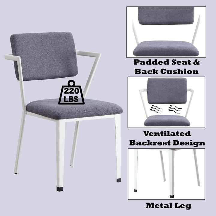 Cargo - Office Chair - Gray Fabric & White