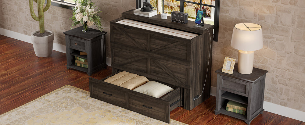 full-size-farmhouse-murphy-cabinet-bed-with-charging-station-and-storage-rustic-gray