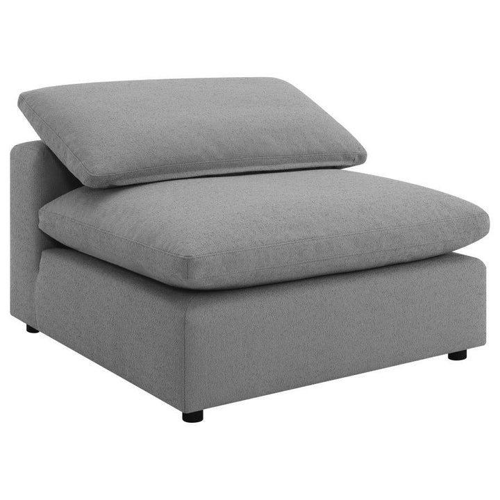 Raleigh - 6 Piece Boucle Upholstered Modular Sectional - Gray