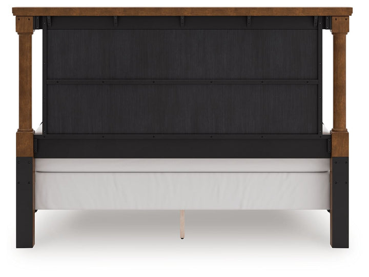 Rowlenstown - California King Poster Bed - Brown by Ashley Furniture product image