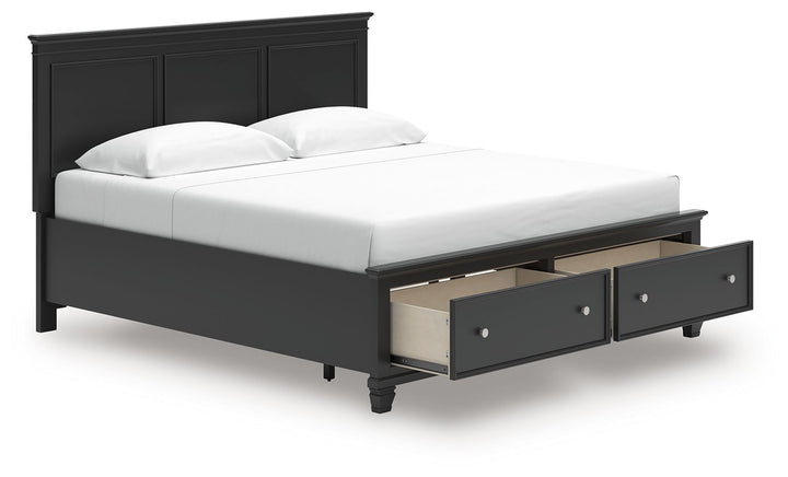 Lanolee - King Panel Storage Bed - Black by Ashley Furniture product image