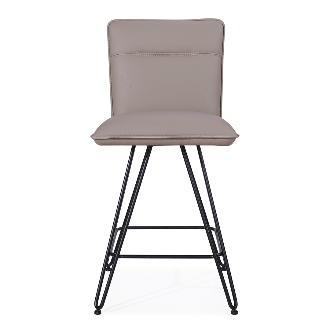 Modus Furniture 9Le270D Demi Hairpin Leg Swivel Counter Stool In Taupe