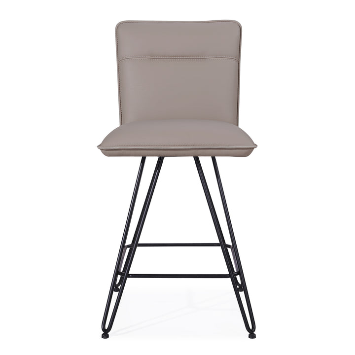 Modus Furniture 9Le270D Demi Hairpin Leg Swivel Counter Stool In Taupe