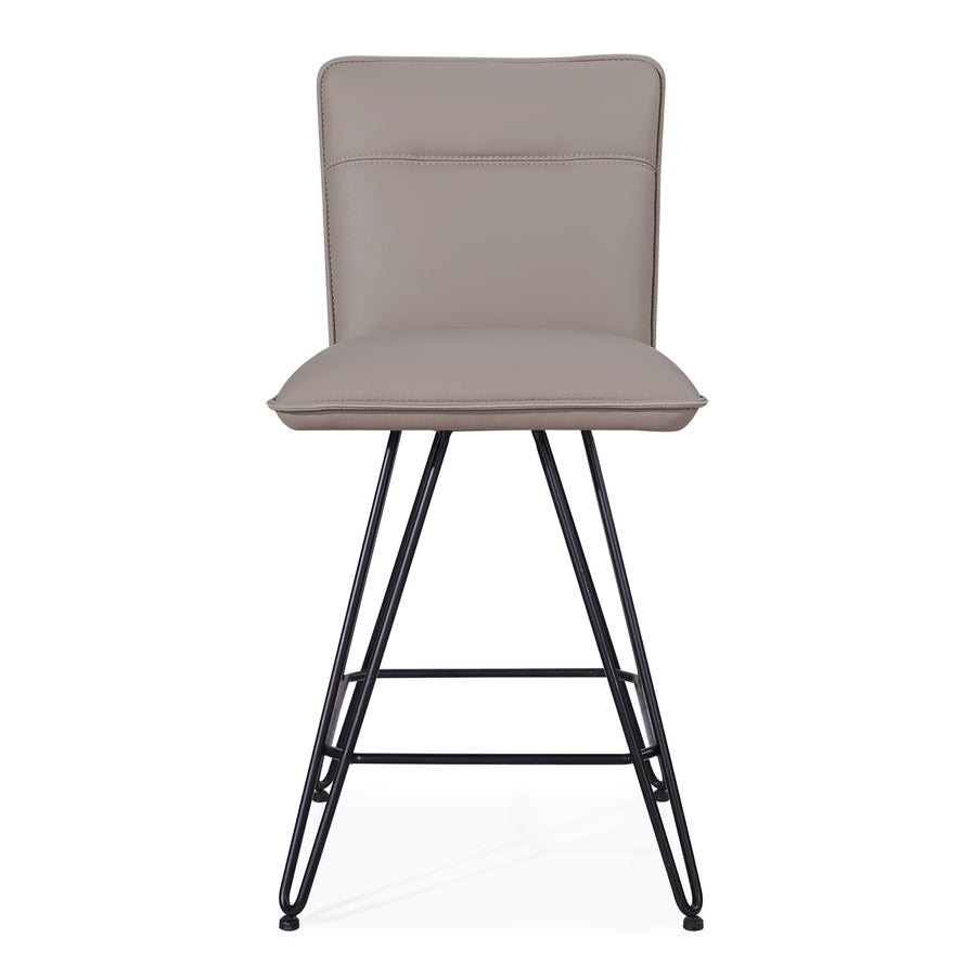Modus Furniture 9Le270D Demi Hairpin Leg Swivel Counter Stool In Taupe