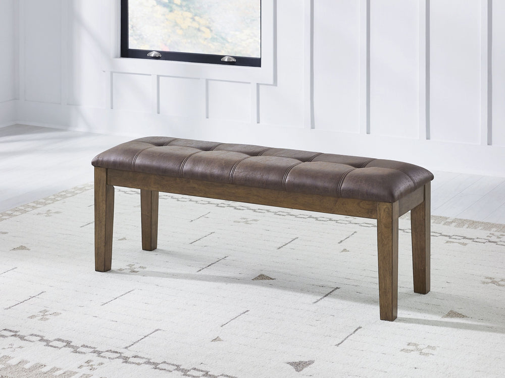 Urbinforte - Large Upholstered Dining Room Bench - Light Brown