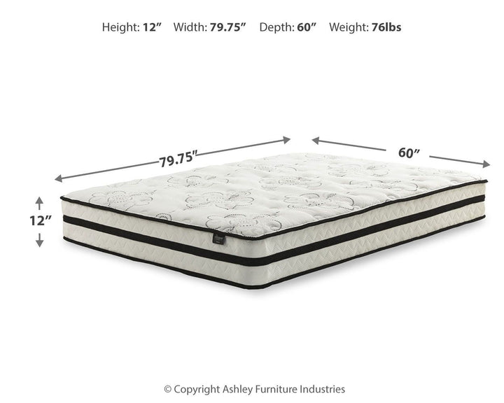 Chime 12 Inch Hybrid - 12" Twin Mattress - White