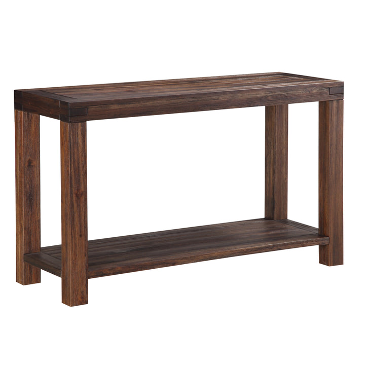 Modus Furniture 3F4123 Meadow Solid Wood Console Table In Brick Brown