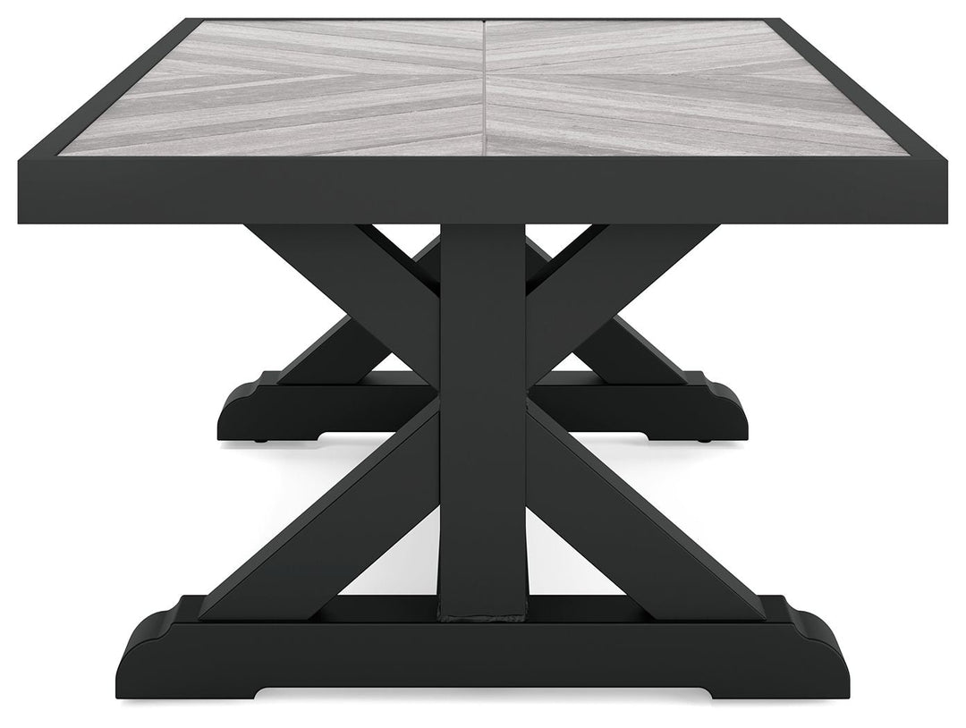 Beachcroft - Rectangular Cocktail Table - Black / Light Gray