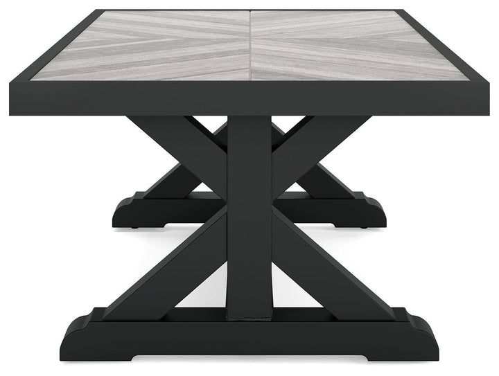 Beachcroft - Rectangular Cocktail Table - Black / Light Gray