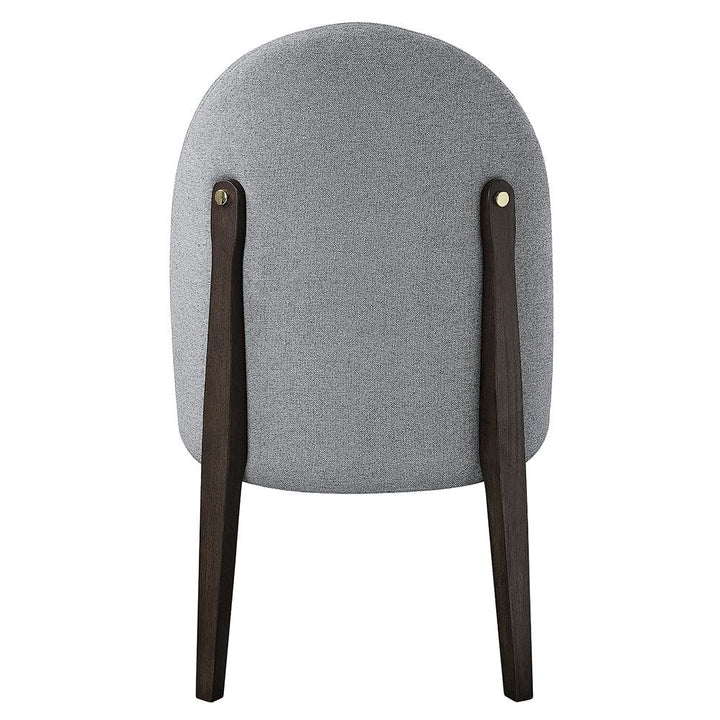 Clayten - Side Chair Set of 2) - Gray Fabric & & Espresso