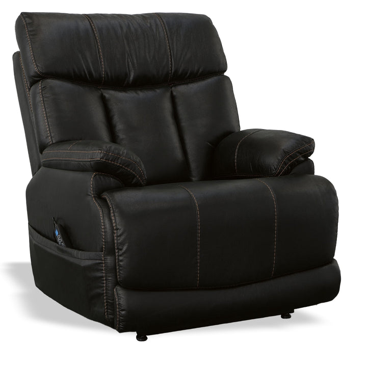 Clive Fabric Power Lift Recliner with Power Headrest &amp; Lumbar in Peppercorn