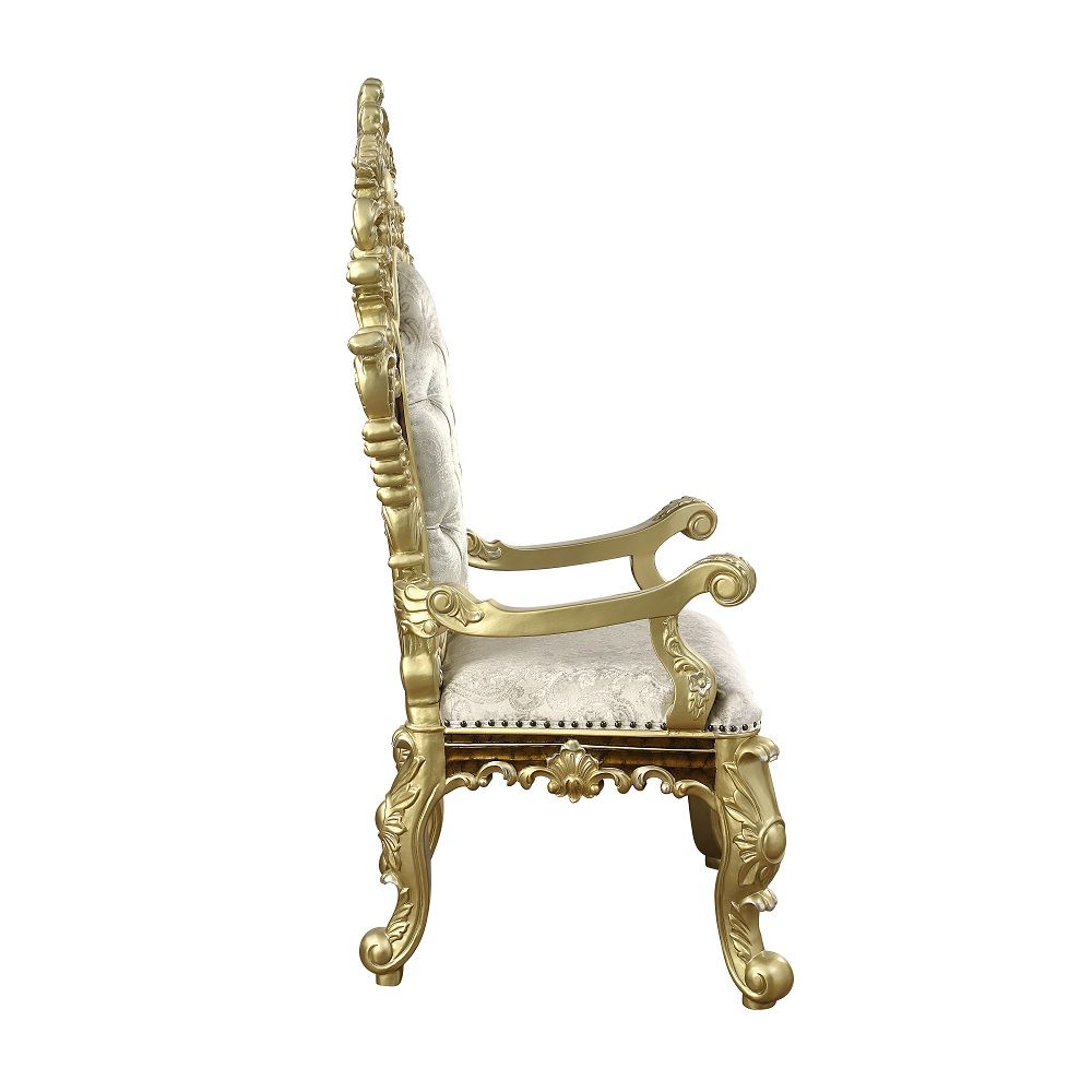 Desiderius - Arm Chair Set of 2) - Antique Gold & Hand-Painted Brown
