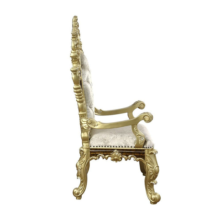 Desiderius - Arm Chair Set of 2) - Antique Gold & Hand-Painted Brown