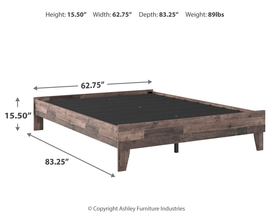 Neilsville - Queen Platform Bed - Multi Gray