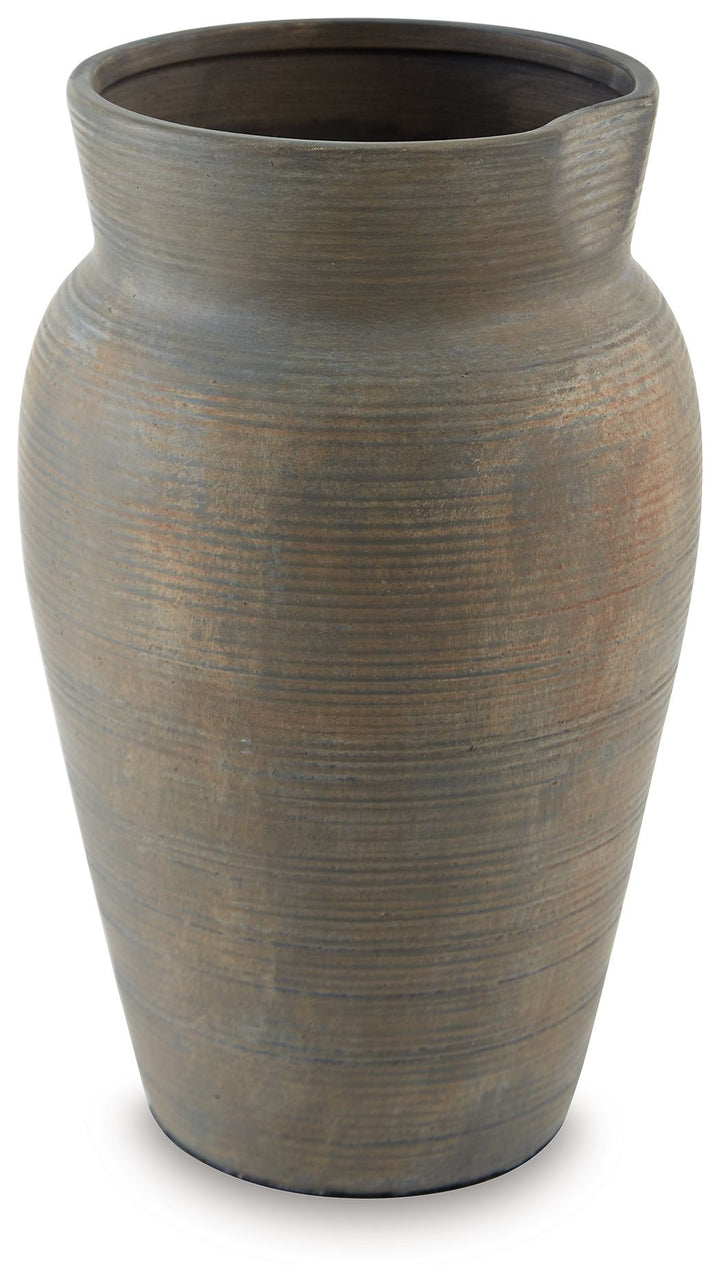 Brickmen - Vase - 12" - Antique Gray
