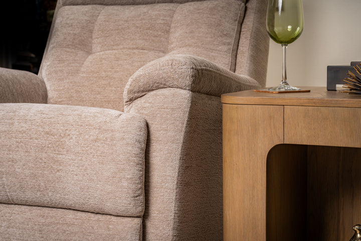 Sophisticated Swivel Gliding Recliner Oat