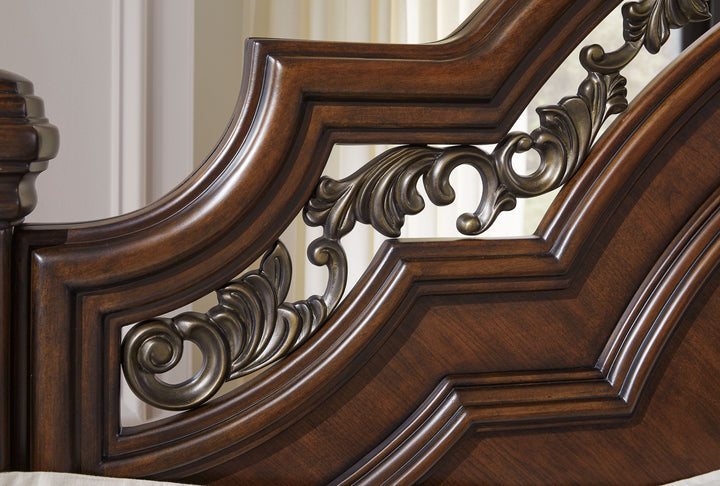 Lavinton - California King Poster Bed - Brown by Ashley Furniture product image