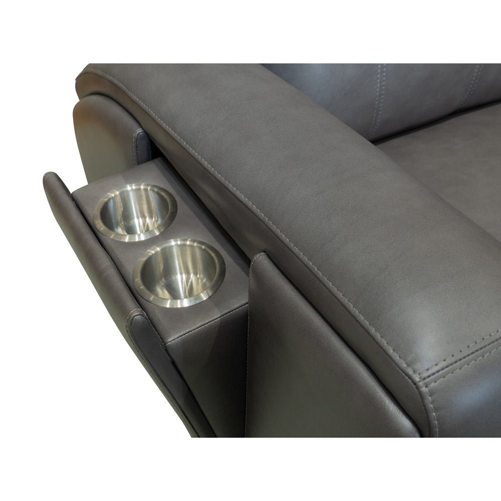 Wyatt Leather Power Reclining Sofa with Power Headrests & Lumbar