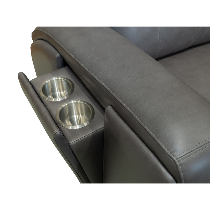 Flexsteel 1596-62PH-70502 Wyatt  Power Reclining Sofa With Power Headrests & Lumbar  Dark Gray