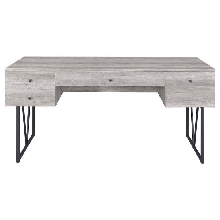 Analiese - 4-Drawer Writing Desk - Gray Driftwood