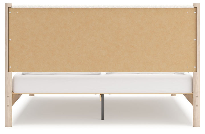 Cadmori - King Upholstered Panel Bed - Two-tone by Ashley Furniture product image